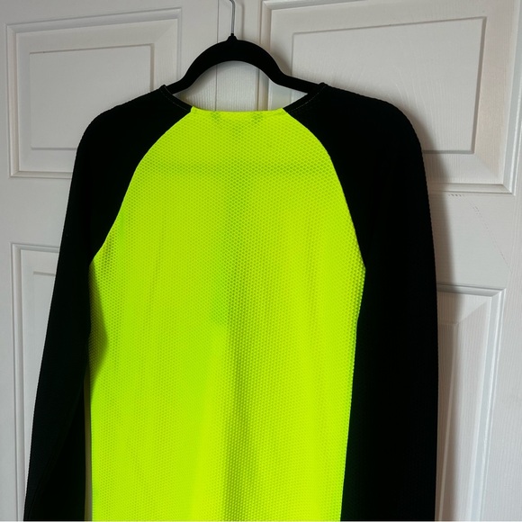 LRL Lauren Ralph Lauren Neon Yellow Black Quarter Zip Long Sleeve Top Size XL - Picture 7 of 8
